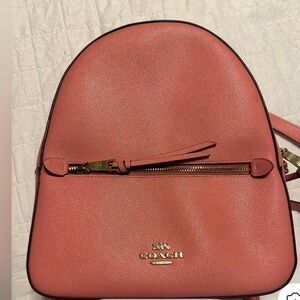 Coach Coral Backpack with Gold Accents